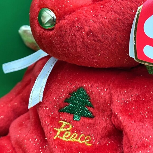 Ty Beanie Baby Christmas Angel Bear Lot of 3 MWMT Gift Love Peace Star Plush - Picture 9 of 16